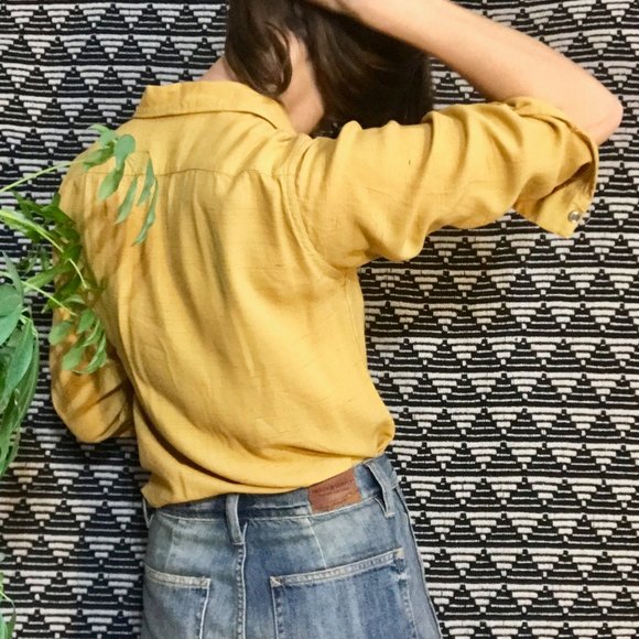 vtg appliqué stripe button down - Picture 4 of 16